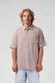 RPM MENS HEMP S/S DRESS SHIRT - GREY FAWN