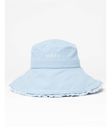 RUSTY LADIES GLEAM ORGANIC BUCKET HAT - GLACIAL BLUE