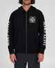 SALTY CREW MENS COASTER ZIP HOODED FLEECE - BLACK