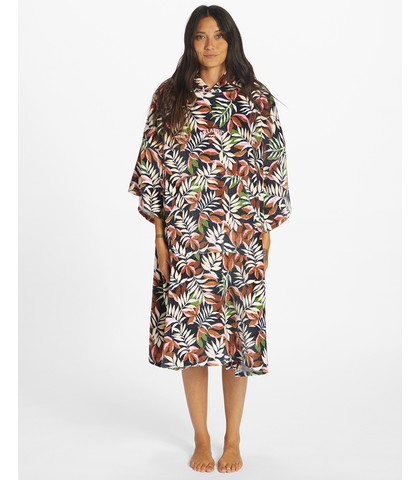 BILLABONG LADIES HOODED TOWEL - BLACK SANDS