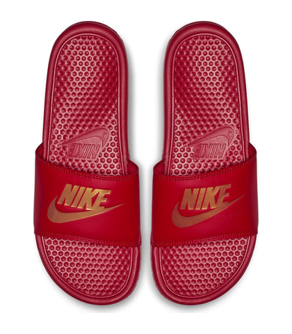 NIKE SB BENASSI SLIDE - RED/GOLD
