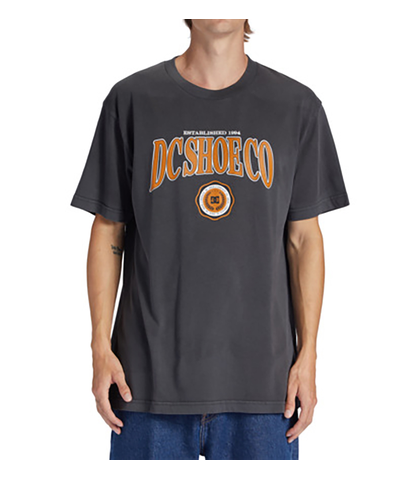 DC MENS TUITION HSS TEE - BLACK ENZYME WASH