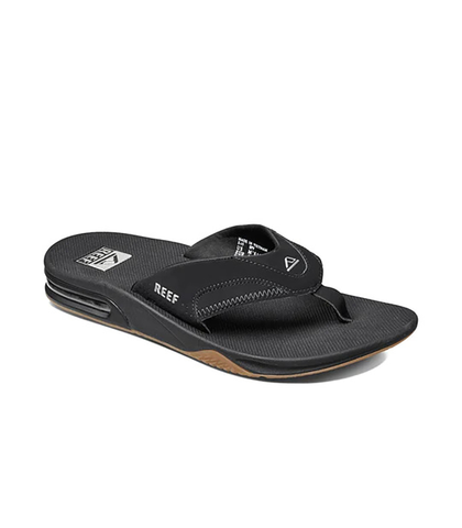 REEF FANNING JANDAL - BLACK / SILVER