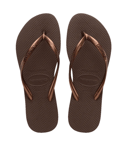 HAVAIANAS SLIM JANDAL - DARK BROWN