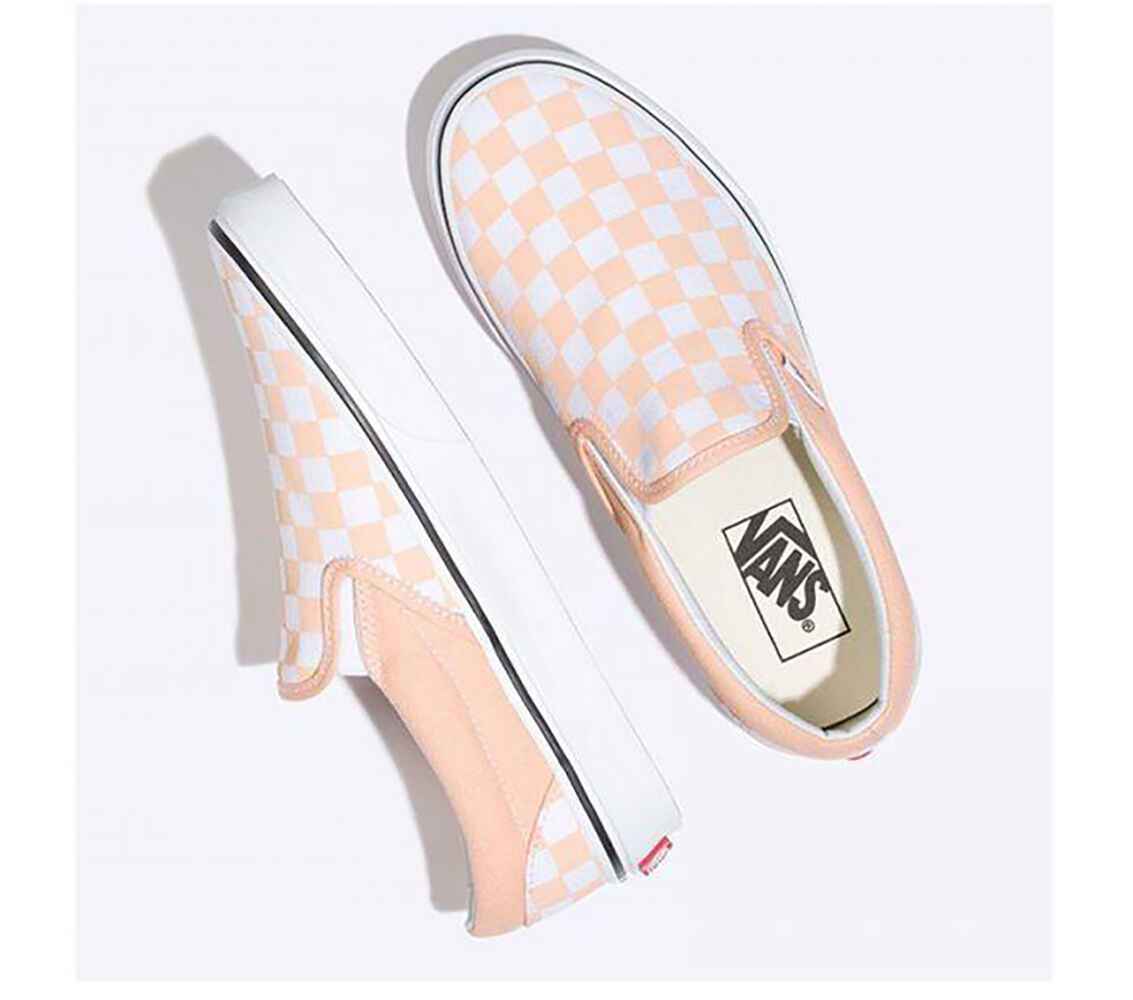 bleached apricot slip on vans