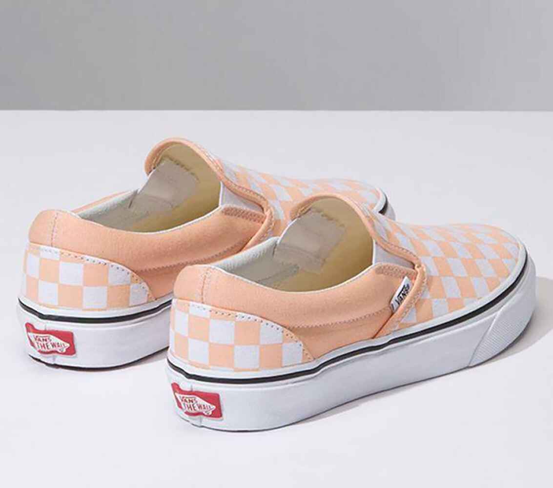 bleached apricot slip on vans