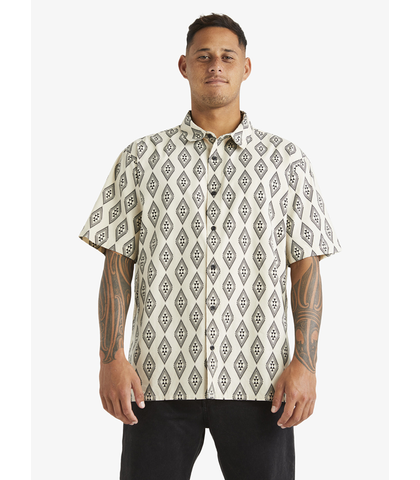 QUIKSILVER TANIKO S/S DRESS SHIRT - BIRCH