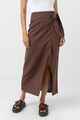 RHYTHM LADIES LUCINDA MAXI SKIRT - CHOCOLATE