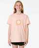 RIPCURL GIRLS SUN CATCHER ART TEE - PEACH