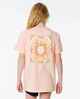 RIPCURL GIRLS SUN CATCHER ART TEE - PEACH