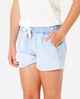 RIPCURL GIRLS TARA DENIM SHORTS - BLUE ICE