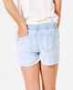 RIPCURL GIRLS TARA DENIM SHORTS - BLUE ICE