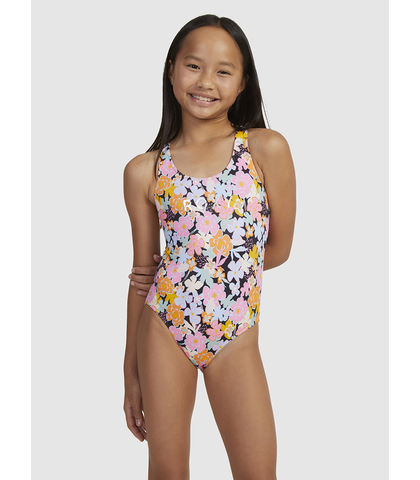 ROXY GIRLS ABOVE THE LIMITS ONE PIECE SWIMSUIT - BLACK MEMORIES