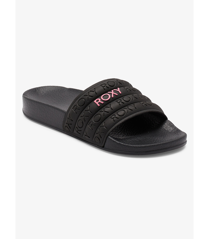 ROXY GIRLS SLIPPY SLIDES - BLACK