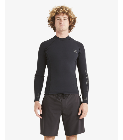 BILLABONG MENS 1MM REVOLUTION L/S SURF JACKET - BLACK