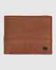 BILLABONG MENS DIMENSION 2 IN 1 LEATHER WALLET - TAN