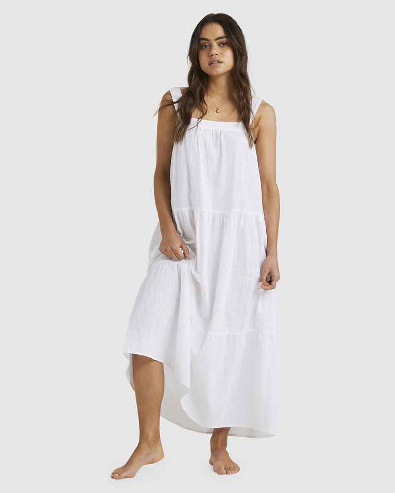BILLABONG LADIES SUN CHASERS MAXI DRESS - WHITE - Womens-Dresses : Sequence  Surf Shop - BILLABONG GIRLS S23