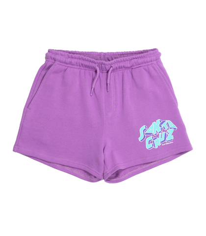 SANTA CRUZ GIRLS SCATTERED STRIP SHORT - ORCHID