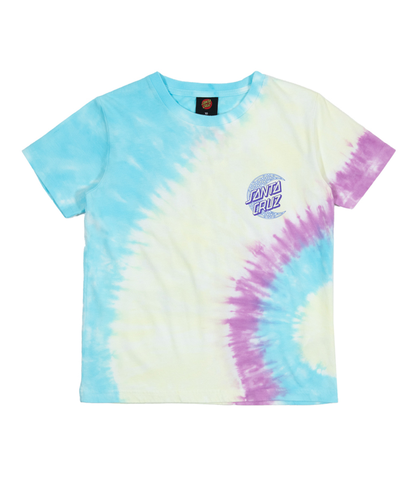 SANTA CRUZ GIRLS OVERSIZE GEO MOON DOT TEE - ORCHID TIE DYE