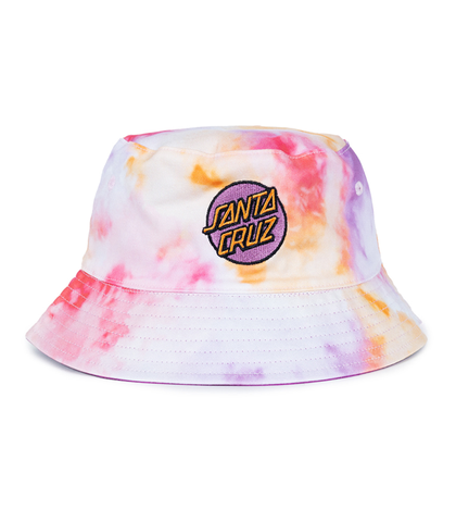 SANTA CRUZ GIRLS OTHER DOT BUCKET HAT - ORCHID TIE DYE
