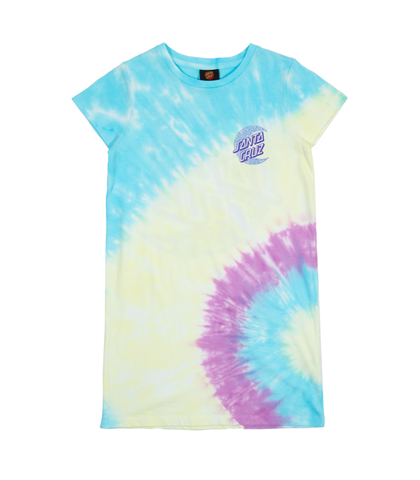 SANTA CRUZ GIRLS GEO MOON DOT DRESS - ORCHID TIE DYE