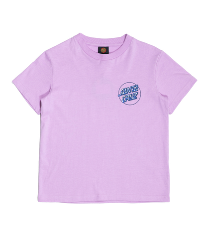 SANTA CRUZ GIRLS ZEBRA MARBLE OPUS DOT TEE - PALE PINK