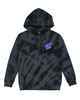 SANTA CRUZ BOYS INFERNO STACKED STRIP DOT HOODY - TIE DYE BLACK