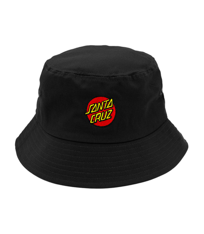 SANTA CRUZ BOYS CLASSIC DOT PATCH BUCKET HAT - BLACK