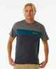 RIPCURL MENS UNDERTOW PANEL TEE - BLUE GREEN