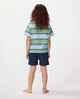 RIPCURL GROMS SHRED TOWN STRIPE TEE - DUSTY GREEN