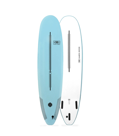 O&E EZI-RIDER SOFTTOP SURFBOARD - 7'6 - PASTAL BLUE