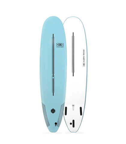 O&E EZI-RIDER SOFTTOP SURFBOARD - 7'6 - PASTAL BLUE