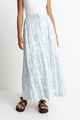 RHYTHM LADIES GRACE FLORAL TIERED MAXI SKIRT - WHITE
