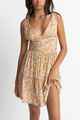 RHYTHM LADIES HIGHLAND PAISLEY MINI DRESS - OAK