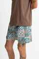 RHYTHM MENS TILE BEACH SHORT - TEAL