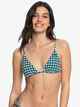 ROXY LADIES THE PLAID PULSE TIKI TRI BIKINI TOP - PLAID