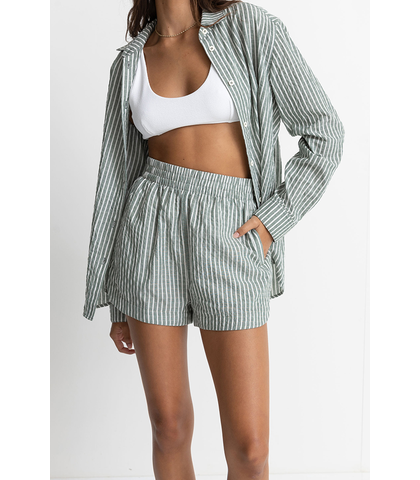 RHYTHM LADIES STEVIE STRIPE SHORT - GREEN