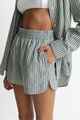 RHYTHM LADIES STEVIE STRIPE SHORT - GREEN