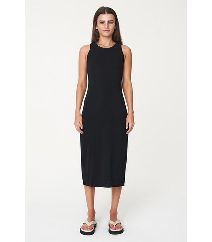 HUFFER LADIES CRUISE KNIT TANK DRESS - BLACK