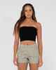 RUSTY LADIES AMELIA STRAPLESS KNIT TOP - BLACK