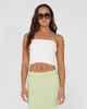 RUSTY LADIES AMELIA STRAPLESS KNIT TOP - WHITE