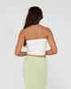 RUSTY LADIES AMELIA STRAPLESS KNIT TOP - WHITE