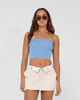 RUSTY LADIES AMELIA STRAPLESS KNIT TOP - PERIWINKLE BLUE