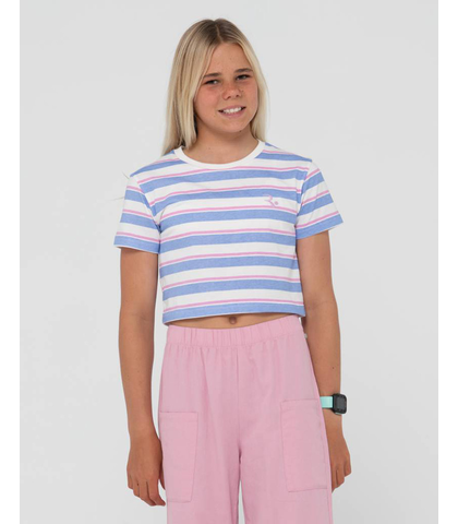 RUSTY LADIES CAMILA STRIPE TEE - PINK