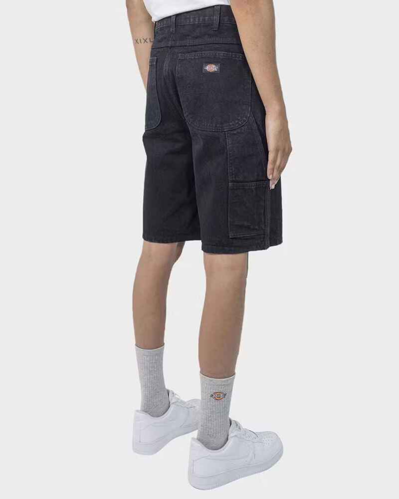 DICKIES 11 RELAXED FIT CARPENTER DENIM SHORTS RINSED BLACK