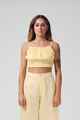 RPM LADIES SHELL CROP - PASTEL YELLOW