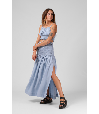 RPM LADIES SHELL MAXI SKIRT - SKY BLUE