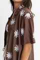 RHYTHM LADIES BLAIR S/S SHIRT - CHOCOLATE