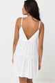 RHYTHM LADIES CLASSIC TIERED MINI DRESS - WHITE