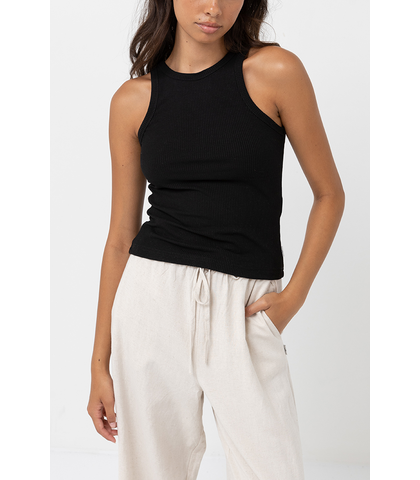 RHYTHM LADIES CLASSIC TANK TOP - BLACK